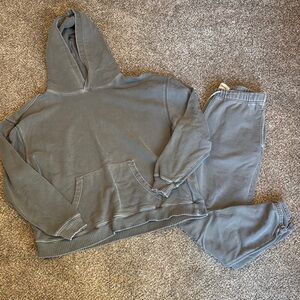 Elwood Gray Hoodie and Sweatpants Set